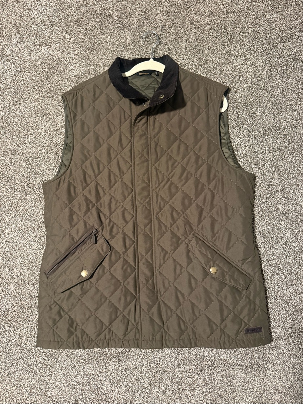 Barbour Men's Quilted Olive Green Vest